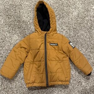 Timberland Brown Puffer Jacket with Logo